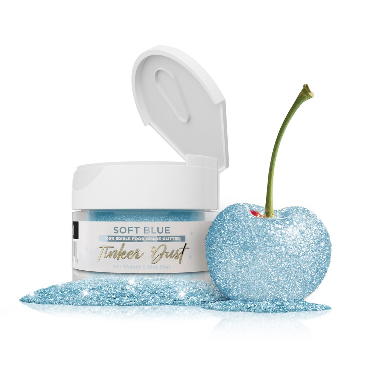 Bakell - Soft Blue Tinker Dust Edible Glitter (5g, 1x Jar) for Food, Desserts, and Beverages!